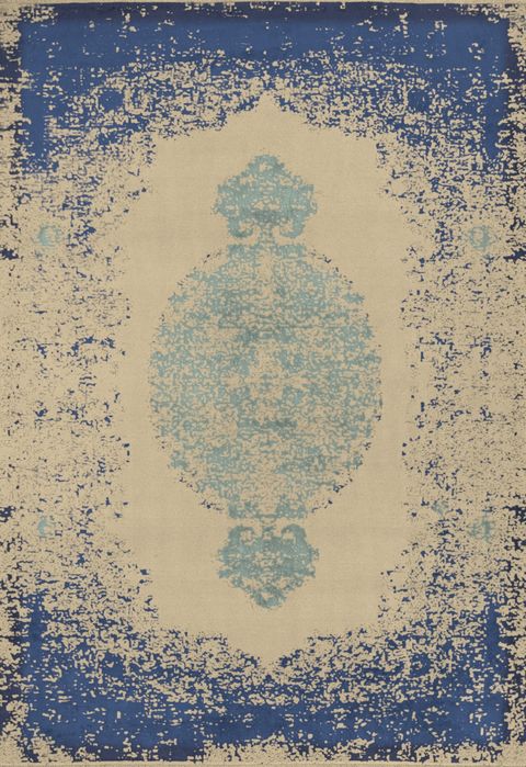Ketu Medallion in ivory, indigo and mineral
